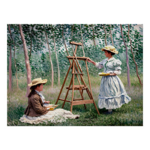 Blanche Hoschedé auf ihrer Easel Poster