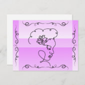 Blanche-Karte für die Lavendel-Linie Dankeskarte (Vorne/Hinten)