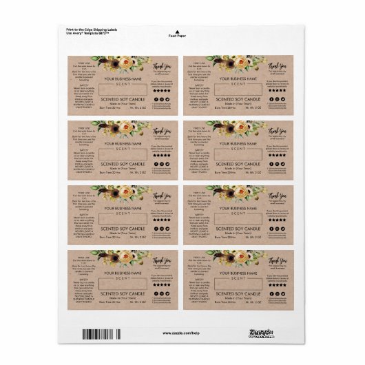 Blanche Kerzenplatten mit einem kraftvollen Länder (Vorne)