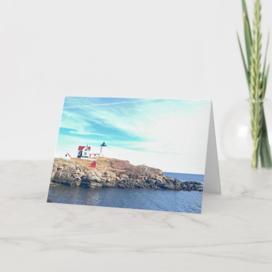 Blanche Lighthouse Foto Blank Gruß Karte (Vorderseite)