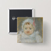 Blanche Pontillon als Baby, 1872 (Pastell auf Button (Vorne & Hinten)