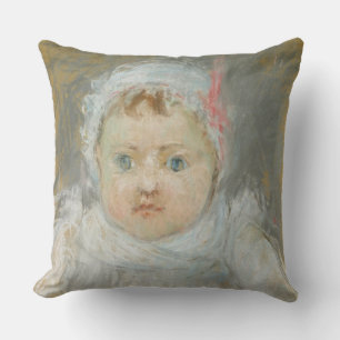 Blanche Pontillon als Baby, 1872 (Pastell auf Kissen