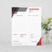 Blanche Rechnungsvorlage (Stehend Vorderseite)