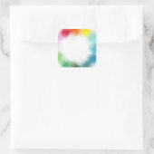 Blanche Vorlage Benutzerdefiniert Blau Grün Rosa G Quadratischer Aufkleber (Tasche)
