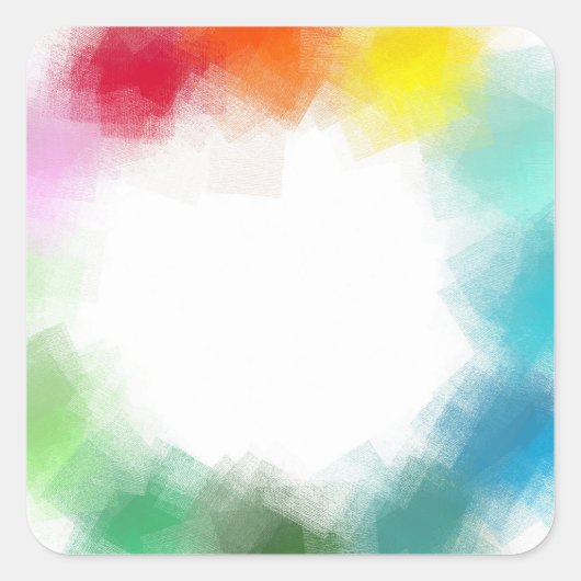 Blanche Vorlage Benutzerdefiniert Blau Grün Rosa G Quadratischer Aufkleber (Vorderseite)