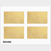 Blanche Vorlage Hinzufügen eines modernen Gold-Gli Rechteckiger Aufkleber (Blatt)