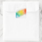 Blanche Vorlage Moderne Abstrakte Kunst Rot Gelb Quadratischer Aufkleber (Tasche)