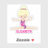 Blanche weiße Turnschuhe Rosa Leotname Aufkleber (Blatt)