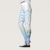 blanco con zigzag azul leggings (Links)
