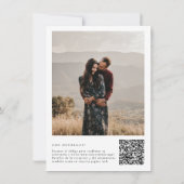 Blanco y Negro Código QR Invitación de Boda Einladung (Rückseite)