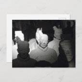 Blanco y Negro Foto Guerreros de Xiam China Postkarte (Vorne/Hinten)