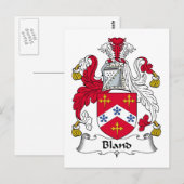Bland-Familienwappen Postkarte (Vorne/Hinten)