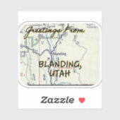 Blanding Utah Vintag Aufkleber (Blatt)