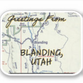 Blanding Utah Vintag Aufkleber (Vorderseite)