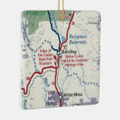 Blanding Utah Vintag Map Keramikornament (Rechts)