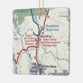 Blanding Utah Vintag Map Keramikornament (Links)