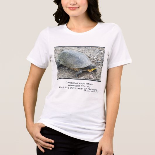 Blandy die Schildkröte Tri-Blend Shirt (Vorderseite)