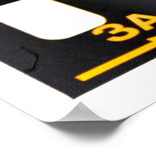 Blank 35 mm Filmrahmen oder Streifen auf weißem Hi Poster (Ecke)