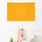 Blank 4'x6' Banner mit orangefarbenem Hintergrund (InSitu)