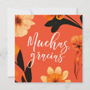 Blank 5,25" Flat Square Danke Ihrer Karte Spanisch