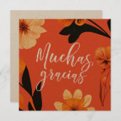 Blank 5,25" Flat Square Danke Ihrer Karte Spanisch (Vorne/Hinten)