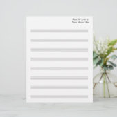 Blank 8 Stave Sheet Music (Stehend Vorderseite)