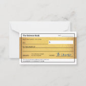 Blank Abundance Karo Gold Gesetz der Attraktion Mitteilungskarte (Vorderseite)