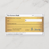 Blank Abundance Karo Gold Gesetz der Attraktion Visitenkarte (Vorderseite)