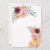 Blank Add Your Own Fall Pumpkin Burgundy Pink Einladung (Vorderseite)