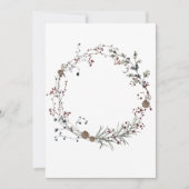 Blank Add your own Winterberry Rustic Boho Einladung (Vorderseite)
