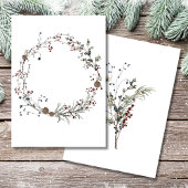 Blank Add your own Winterberry Rustic Boho Einladung