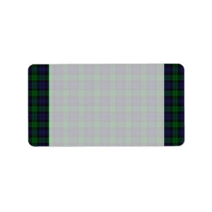 Blank-Adressenaufkleber für Black Watch Tartan Adressaufkleber