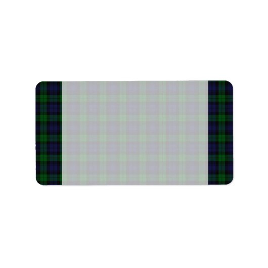 Blank-Adressenaufkleber für Black Watch Tartan Adressaufkleber (Vorne)
