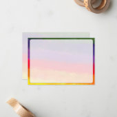 Blank All Occasion Bordered Watercolor Mitteilungskarte (Vorderseite/Rückseite Beispiel)