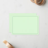 Blank All Occasion Green Bordered Mitteilungskarte (Vorderseite/Rückseite Beispiel)