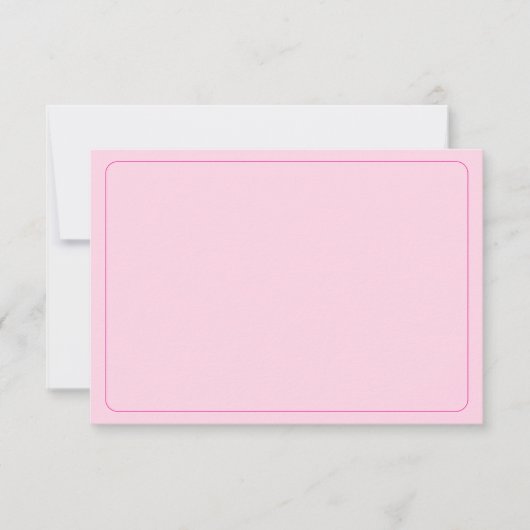 Blank All Occasion Pink Border Mitteilungskarte (Vorderseite)
