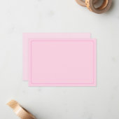 Blank All Occasion Pink Border Mitteilungskarte (Vorderseite/Rückseite Beispiel)