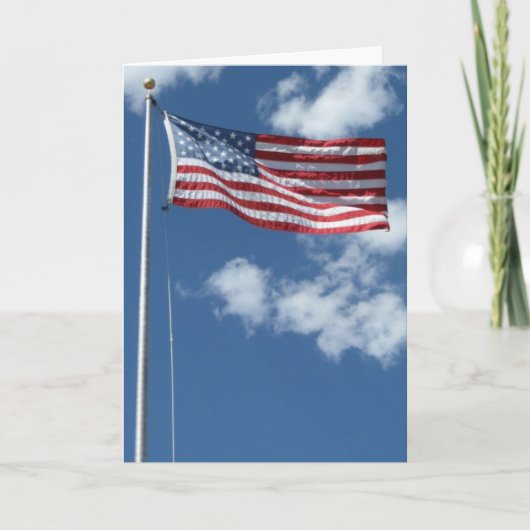 Blank American Flag Grußkarte Karte (Vorderseite)