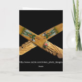 Blank angepasste Holzmesser-Grußkarte Karte (Rückseite)