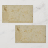 Blank antike Pergament aus den 1870ern Visitenkarte (Vorne/Hinten)