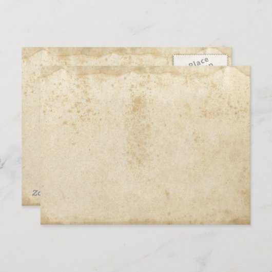 Blank antikes, festgehaltenes Papier Postkarte (Vorne/Hinten)
