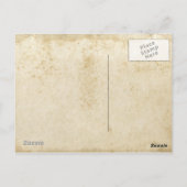Blank antikes, festgehaltenes Papier Postkarte (Rückseite)