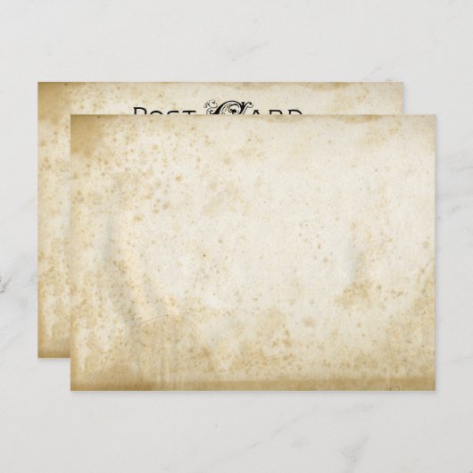 Blank antikes, festgehaltenes Papier Postkarte (Vorne/Hinten)
