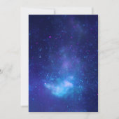 Blank Aqua Blue Celestial Galactic Centre Foto Einladung (Vorderseite)