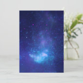 Blank Aqua Blue Celestial Galactic Centre Foto Einladung (Stehend Vorderseite)