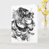 Blank Arabian Horse Grußkarte Karte (Gelbe Blume)