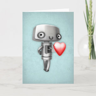 Blank Art Card - Robot-Liebe Feiertagskarte