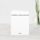 Blank Art Card Wildblume Kundenspezifische Grußkar Karte (Rückseite)