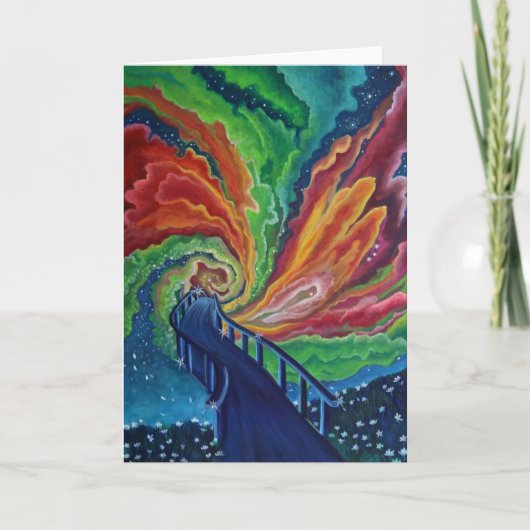 Blank Art Grußkarte, originale Kunstgalaxie Karte (Vorderseite)