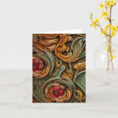 Blank art nouveau 6 Grußkarte Karte (Gelbe Blume)